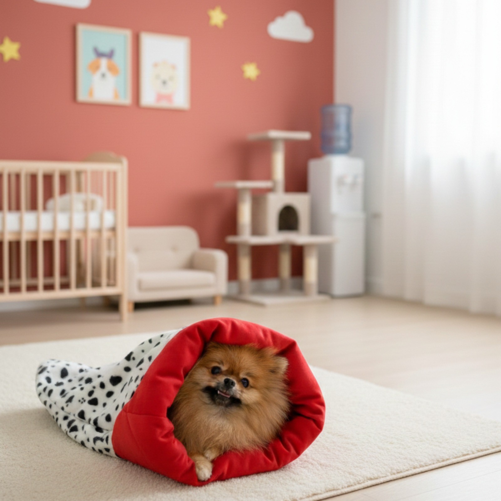 Sacco Nanna in Pelliccia e Velluto per Cani Piccoli